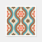 Farbenfrohe Mitte Jahrhundert Modernes Regenbogen  Serviette (Vorderseite)