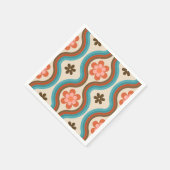 Farbenfrohe Mitte Jahrhundert Modernes Regenbogen Serviette (Ecke)