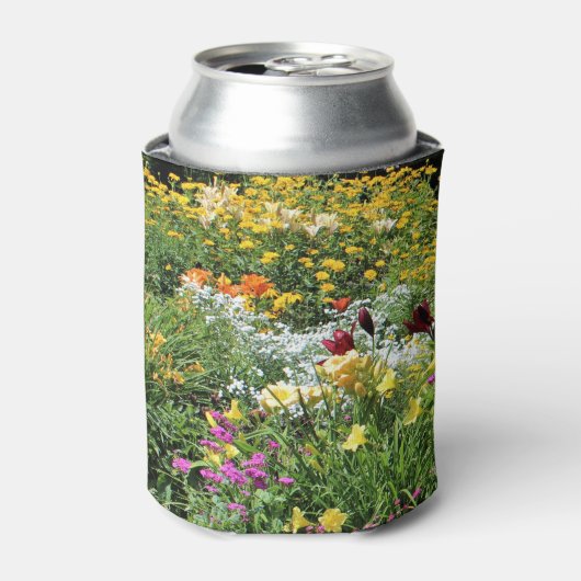 Farbenfrohe Mitte-Sommer-Gärten! Dosenkühler (Kanne Vorderseite)