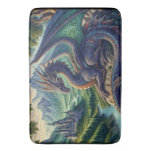 Farbenfrohe, mittelalterliche Drachenburg Badematte (Vorderseite Vertikal)