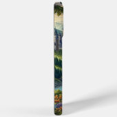 Farbenfrohe, mittelalterliche Drachenburg Case-Mate iPhone Hülle (Rückseite / Rechts)