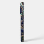 Farbenfrohe, mittelalterliche Drachenburg iPhone Hülle (Linke Seite)