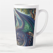 Farbenfrohe, mittelalterliche Drachenburg Milchtasse (Rechts)