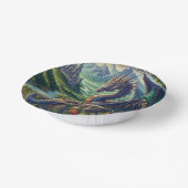 Farbenfrohe, mittelalterliche Drachenburg Pappteller (Gewinkelt)