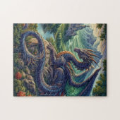 Farbenfrohe, mittelalterliche Drachenburg Puzzle (Horizontal)