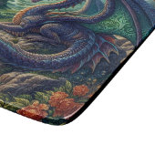 Farbenfrohe, mittelalterliche Drachenburg Schneidebrett (Ecke)