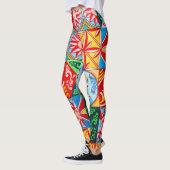 Farbenfrohe Mittelmeerküste Dolc Patchwork Legging Leggings (Links)