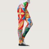 Farbenfrohe Mittelmeerküste Dolc Patchwork Legging Leggings (Rechts)