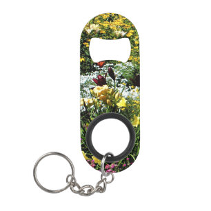 Farbenfrohe Mittelsommergarten Asiaten Mini Flaschenöffner