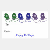 Farbenfrohe Mittens Rechteckiger Aufkleber (Vorderseite)