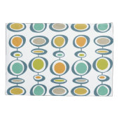 Farbenfrohe mittlere Jahrhundert Moderne geometris Kissenbezug (Rückseite)