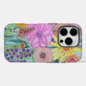 Farbenfrohe Mixed Media Florals iPhone Gehäuse Case-Mate iPhone Hülle (Rückseite (Horizontal))