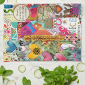 Farbenfrohe Mixed Media Inspiration Küchentuch (Gefaltet)