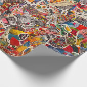 Farbenfrohe Mixed Media Pop Kunstsammlung Geschenkpapier (Ecke)