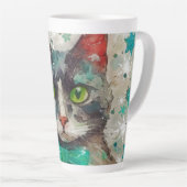 Farbenfrohe Mixed Media Print Holiday Tasse AP407A (Rechte Ecke)
