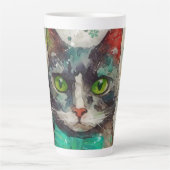 Farbenfrohe Mixed Media Print Holiday Tasse AP407A (Vorderseite)