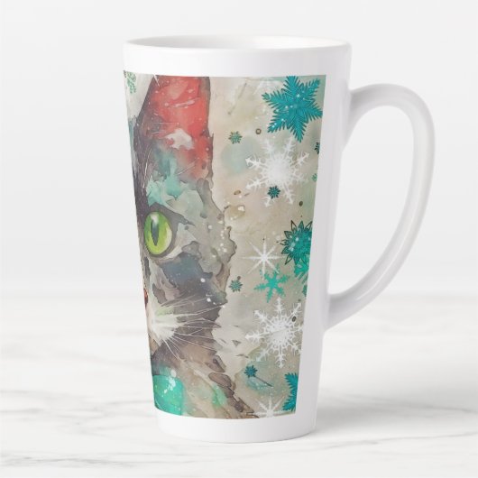 Farbenfrohe Mixed Media Print Holiday Tasse AP407A (Rechts)