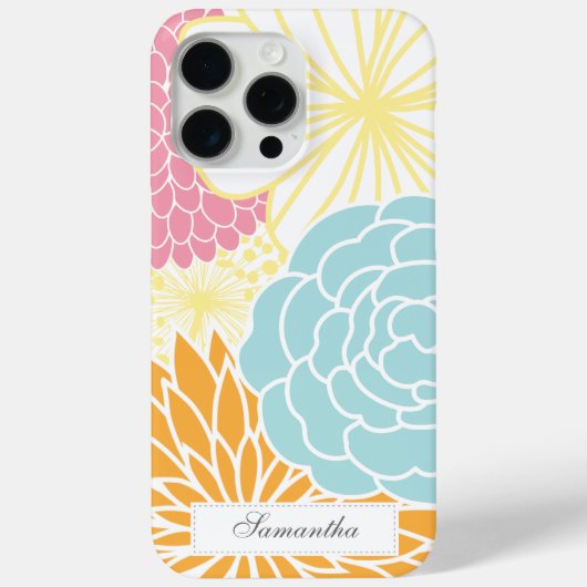 Farbenfrohe Mod Florals Case-Mate iPhone Hülle (Rückseite)