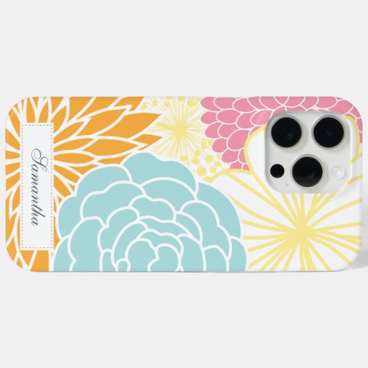 Farbenfrohe Mod Florals Case-Mate iPhone Hülle (Rückseite (Horizontal))