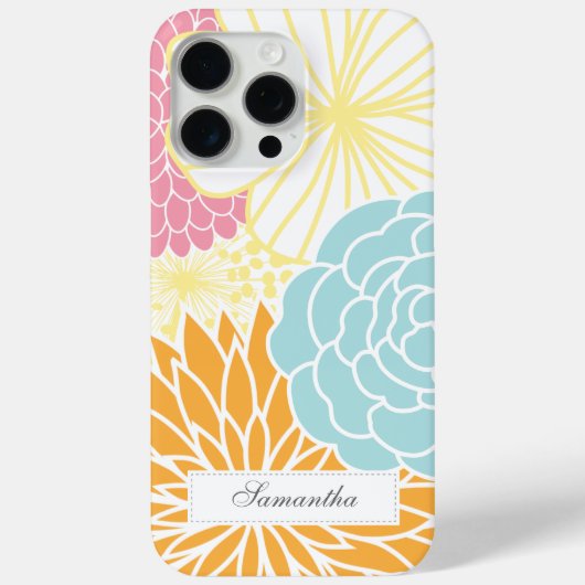 Farbenfrohe Mod Florals Case-Mate iPhone Hülle (Rückseite)