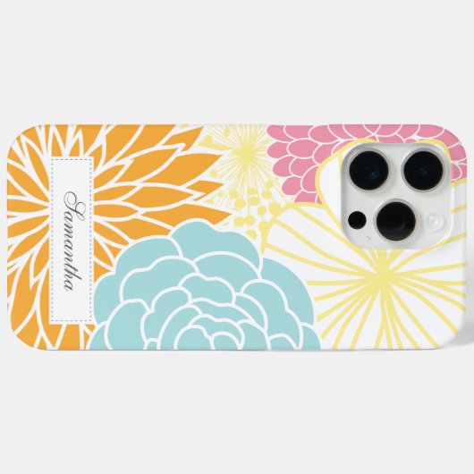 Farbenfrohe Mod Florals Case-Mate iPhone Hülle (Rückseite (Horizontal))