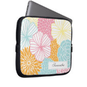 Farbenfrohe Mod Florals Laptopschutzhülle (Vorne Rechts)