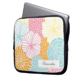 Farbenfrohe Mod Florals Laptopschutzhülle (Vorderseite Links)