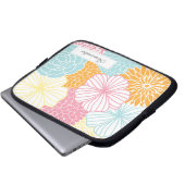 Farbenfrohe Mod Florals Laptopschutzhülle (Vorne Knopf)