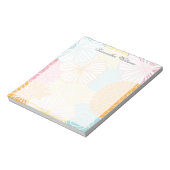 Farbenfrohe Mod Florals Notizblock (Rotiert)