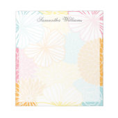 Farbenfrohe Mod Florals Notizblock (Vorderseite)