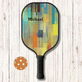 Farbenfrohe Modern Art Monogram Pickleball Paddel Pickleball Schläger