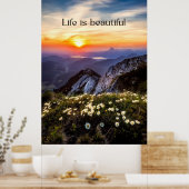 Farbenfrohe Modern Foto Nature Motivation Poster (Küche)