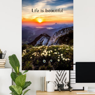 Farbenfrohe Modern Foto Nature Motivation Poster