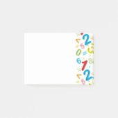 Farbenfrohe moderne 123 Zahlen Math Post-it Klebezettel (Vorderseite)