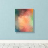 Farbenfrohe moderne Abstrakt Art Rot Blau Grün Leinwanddruck (Insitu (Holzboden))