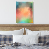 Farbenfrohe moderne Abstrakt Art Rot Gelb Grün Leinwanddruck (Insitu (Schlafzimmer))