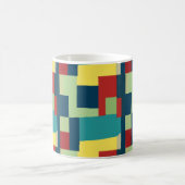 Farbenfrohe moderne Abstrakt Geometrie Kaffeetasse (Mittel)