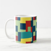Farbenfrohe moderne Abstrakt Geometrie Kaffeetasse (Links)