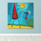 Farbenfrohe Moderne Abstrakt Guten Morgen Leinwanddruck (Insitu (Holzboden))