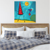 Farbenfrohe Moderne Abstrakt Guten Morgen Leinwanddruck (Insitu (Schlafzimmer))