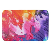 Farbenfrohe, moderne Abstrakte Farbe Badematte (Vorderseite)