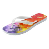 Farbenfrohe, moderne Abstrakte Farbe Badesandalen (Schrägansicht)