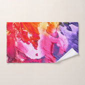 Farbenfrohe, moderne Abstrakte Farbe Badhandtuch Set (Handtuch)