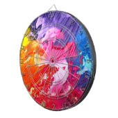 Farbenfrohe, moderne Abstrakte Farbe Dartscheibe (Vorderseite rechts)