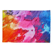 Farbenfrohe, moderne Abstrakte Farbe Kissenbezug (Rückseite-Links)