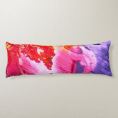 Farbenfrohe, moderne Abstrakte Farbe Seitenschläferkissen (Rückseite)