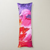 Farbenfrohe, moderne Abstrakte Farbe Seitenschläferkissen (Rückseite (Vertikal))