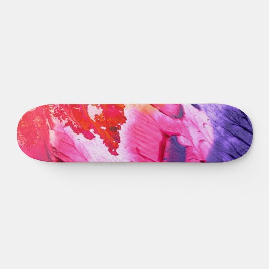 Farbenfrohe, moderne Abstrakte Farbe Skateboard (Horizontal)