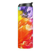 Farbenfrohe, moderne Abstrakte Farbe Thermosbecher (Nach links gedreht)