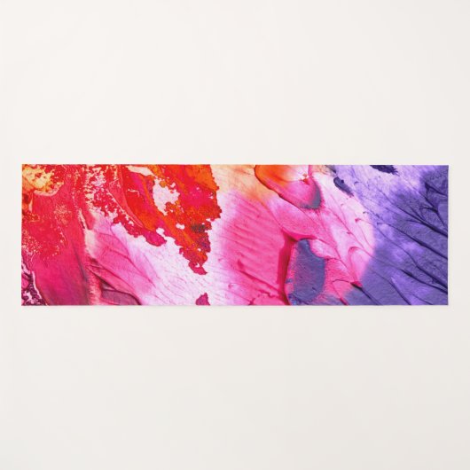 Farbenfrohe, moderne Abstrakte Farbe Yogamatte (Vorderseite (Horizontal))